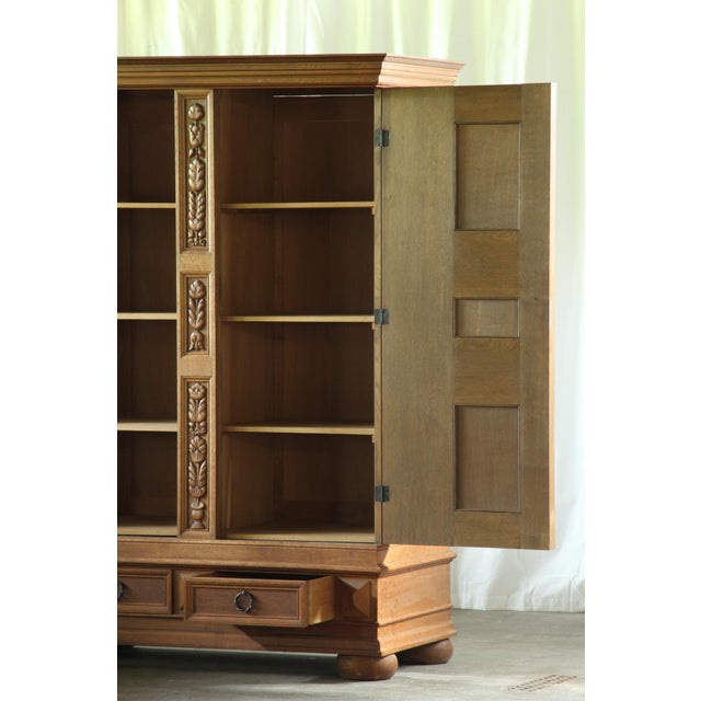 Vintage Art Nouveau Danish Oak Cabinet, 1930s For Sale - Image 9 of 17