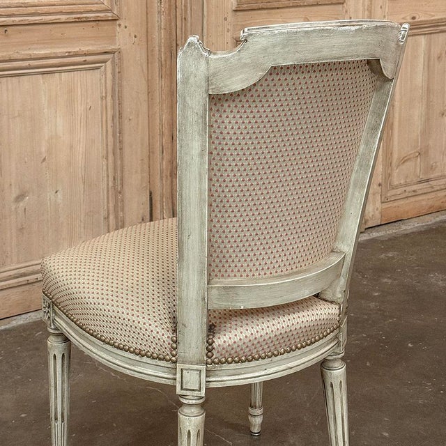 Set of 8 French Louis XVI Painted Dining Chairs For Sale - Image 16 of 17