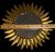 Art Deco French Style Gilded Wood Cut Sunburst Wall Mirror 12" For Sale - Image 3 of 4