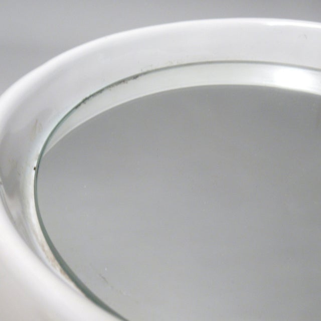 Glass Culbuto Ceramic Mirror by Bernard Devaux, 1970s For Sale - Image 7 of 10
