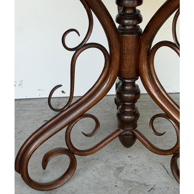 Thonet Bentwood Side Table with Scrolled Base, Austria, C. 1900-1919 For Sale - Image 16 of 18