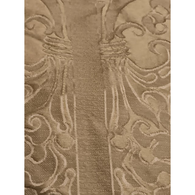 Scalamandre Elegant Italian Embossed Chartreuse Silk Upholstery Fabric- 6 Yards For Sale - Image 16 of 18