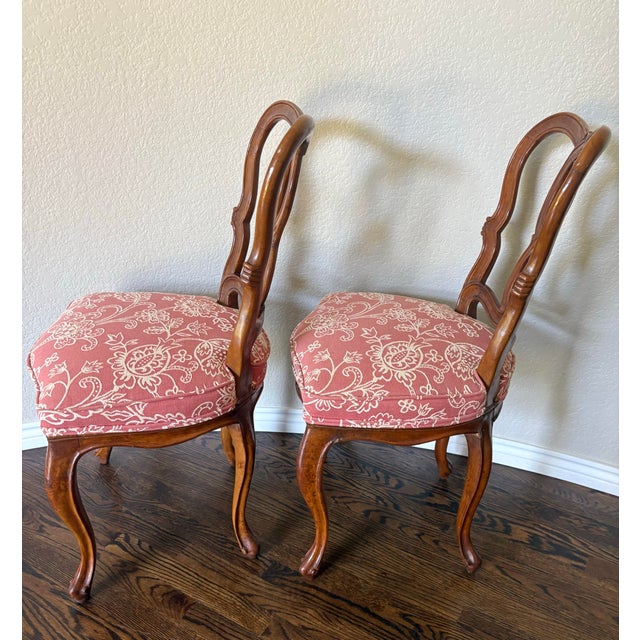 1950s Mid-Century French Provincial Pretzel-Back Chairs - Pair For Sale - Image 4 of 12