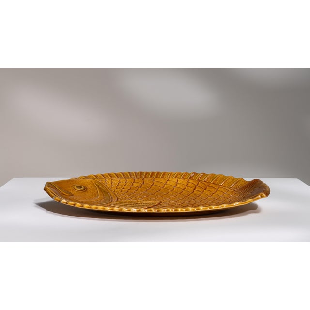 Ceramic Mid 20th Century France Gold Ceramic Platter For Sale - Image 7 of 15