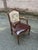 Queen Anne Vintage Pair of Dinning Room Arm Chairs Leather & Needlepoint Upholstery in Queen Anne Style For Sale - Image 3 of 4