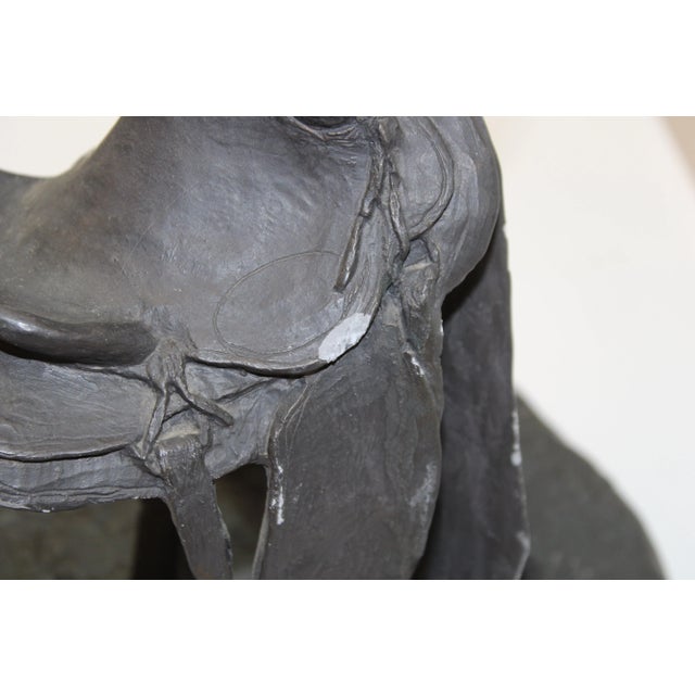Composite Cowboy Figure W/Saddle, Michael Garman For Sale - Image 4 of 9