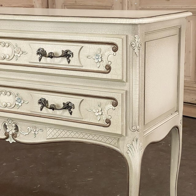 Vintage French Provincial Painted Commode For Sale - Image 15 of 18