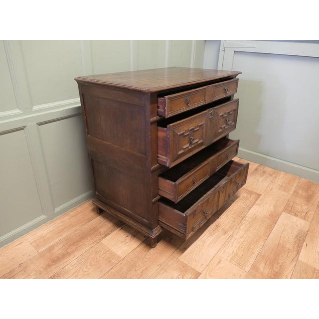 Wood 17th Century Oak Chest of Drawers For Sale - Image 7 of 8