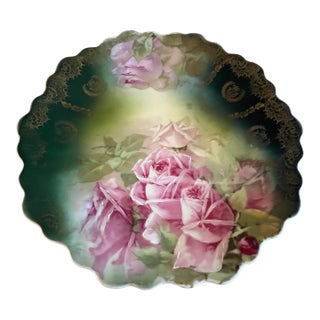 Antique Hand Painted Austrian Porcelain Plate #5806 For Sale