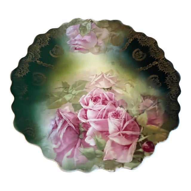 Antique Hand Painted Austrian Porcelain Plate #5806 For Sale