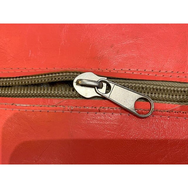 Moroccan Contemporary Moroccan Leather Pouf Ottoman Cover For Sale - Image 3 of 6