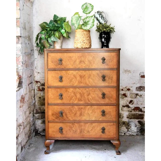 Antique Bedroom Chest of Drawers in Walnut For Sale - Image 4 of 6