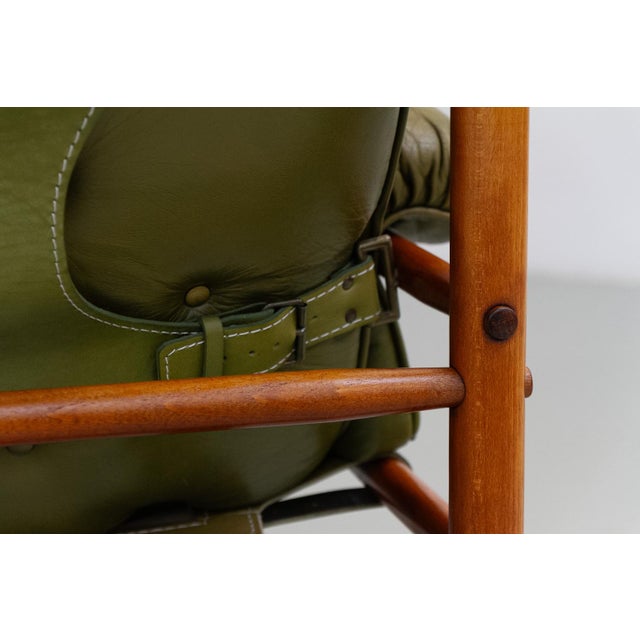 Olive Mid-Century Modern Scandinavian Easy Chair by Arne Norell for Arne Norell Ab, Sweden, 1970s For Sale - Image 8 of 18