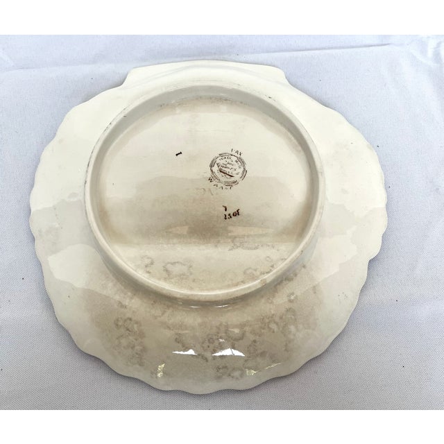 1890s English Majolica Shell Shape Asparagus Plate For Sale - Image 11 of 12