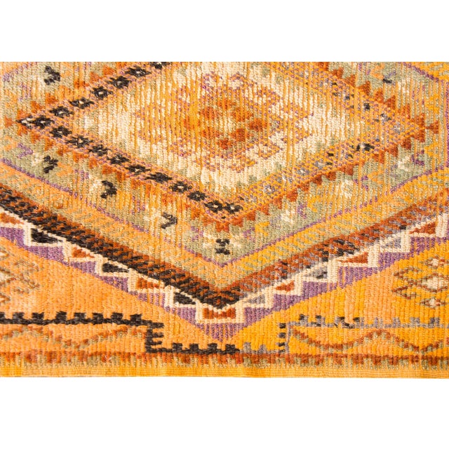 Gold Vintage Mid-20th Century Moroccan Rug For Sale - Image 8 of 14