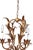 Metal Italian Gilt Metal Foliate Chandelier C. 1940/60's For Sale - Image 7 of 12