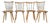 Vintage Bistro Chairs with Spindles, 1950s, Set of 4 For Sale