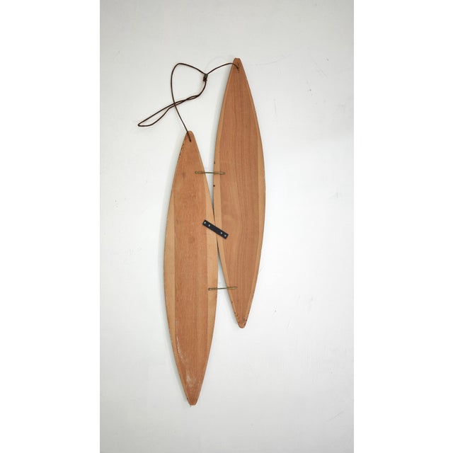 Mid-Century Modern Italian Oval Wooden Wall Mirror, 1970 For Sale - Image 6 of 12
