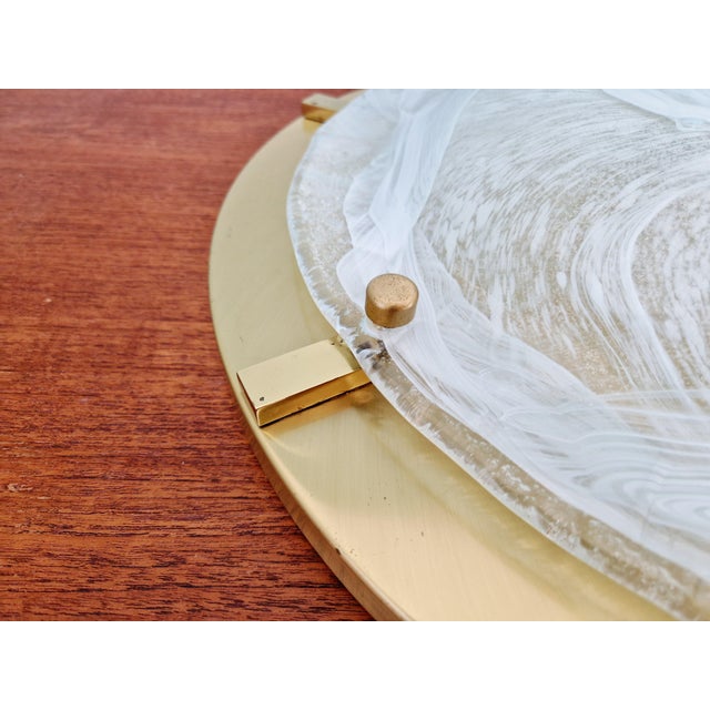 1970s Large Brass and Murano Glass Ceiling Light from Hillebrand Lightning, 1970s For Sale - Image 5 of 18