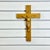 A iconic old Rustic European Crucifix. The iconic faith symbol is crafted of pine and we believe a gold-toned metal. We...