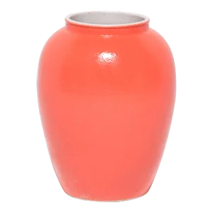 Early 21st Century Chinese Persimmon Baluster Jar