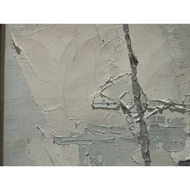 Original Signed Frech Impasto Oil Painting Boat on Lake Gilt Frame For Sale - Image 4 of 11