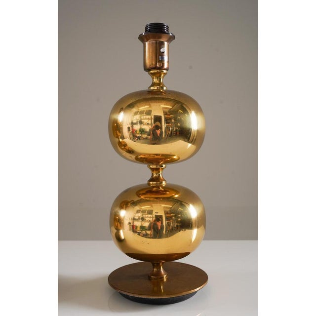 1960s Mid-Century Swedish Table Lamps in Brass attributed to Stilarmatur Tranås, 1960s, Set of 2 For Sale - Image 5 of 7