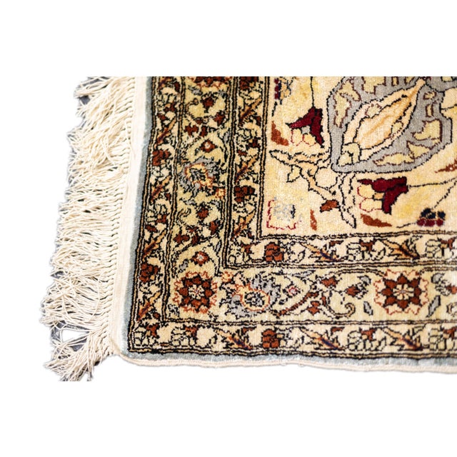 Early 20th Century Antique Turkish Hereke Rug 6’10" X 10’0" For Sale - Image 5 of 11