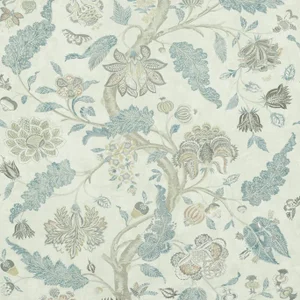 Zoffany Indienne Print Fabric in Natrual/Aubusson