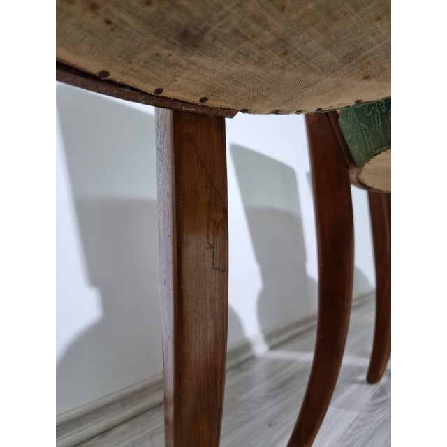 Art Deco Dining Chairs attributed to Jindrich Halabala, 1940s, Set of 4 For Sale - Image 6 of 18