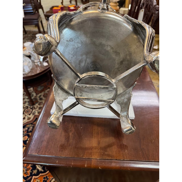 Vintage Silverplated Catering Coffee Urn With Lion Feet, Made in France For Sale - Image 14 of 14