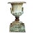 Vintage Regency Distressed Wrought Iron Urn For Sale