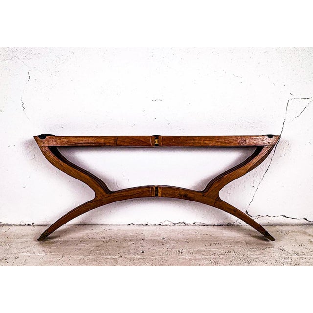 Midcentury Modern Brass Tray Table With Base For Sale - Image 14 of 17