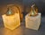 Pair Vintage Art deco light Old Lamp Wall Sconces Fixture Brass & Esso Elephant kerosene Glass Shade Ship Light Excellent...