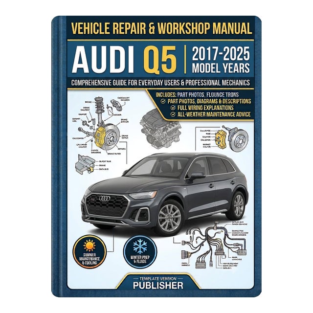 Audi Q5 2017-2025 Car Repair Manual, Workshop Guide Book For Sale