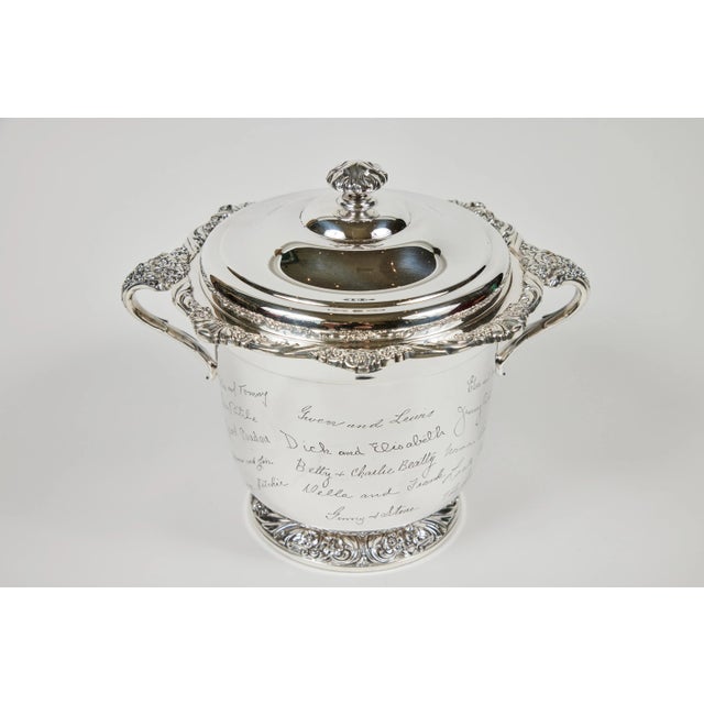 Traditional Vintage Silver Plate 'Heritage' Ice Bucket For Sale - Image 3 of 10