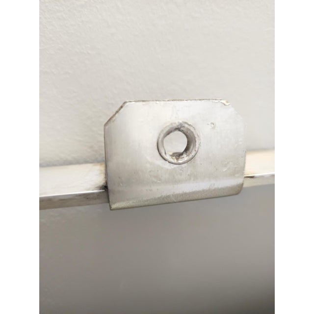 Metal Rectangular Wall Mirror with Silver Glazed Metal Frame, Italy, 1970s For Sale - Image 7 of 11