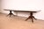 1920s Baker Furniture Style Georgian Banded Mahogany Double Pedestal Extension Dining Table, Newly Refinished For Sale - Image 5 of 15
