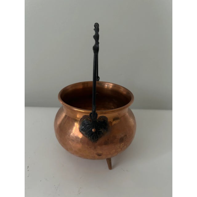 Mid 20th Century Vintage Mid 20th Century Copper Cachepot Cauldron For Sale - Image 5 of 7