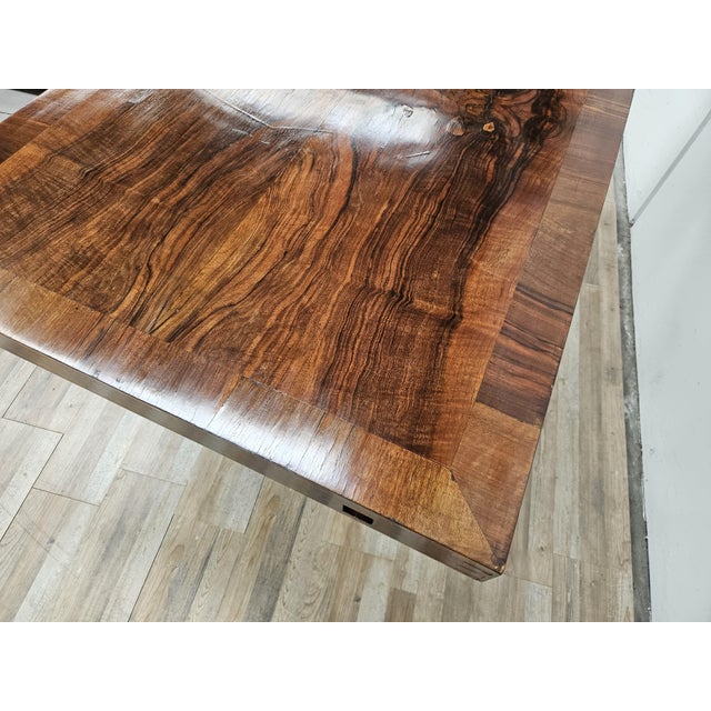 Vintage Art Deco Dining Table in Walnut Burl, 1940 For Sale - Image 10 of 18
