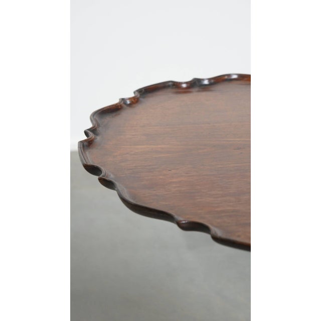 English Wine Table with Ornate One-Piece Top For Sale - Image 5 of 12