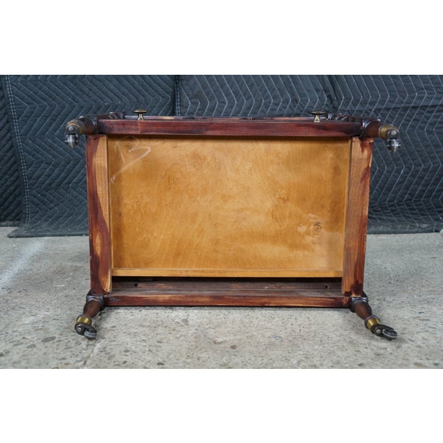 Mid 20th Century English Georgian Style Mahogany Canterbury Magazine Rack Stand 19" For Sale - Image 18 of 18