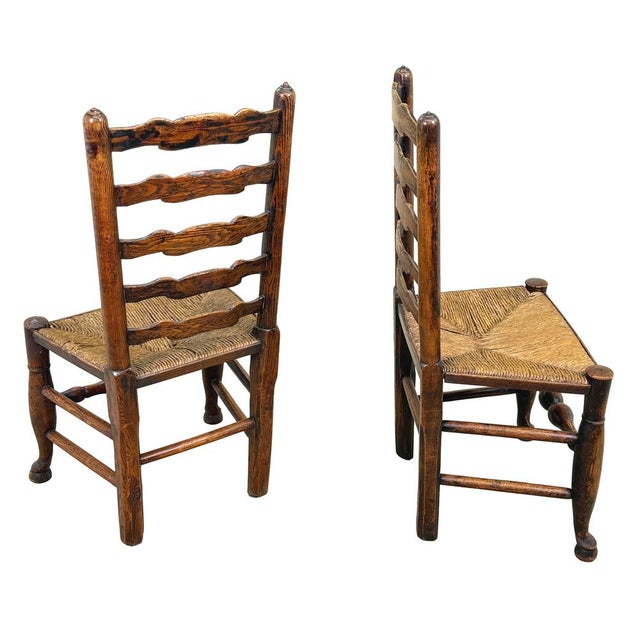 Georgian Farmhouse Ladderback Dining Chairs, Early 19th Century, Set of 10 For Sale - Image 9 of 18