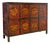 Vintage Tibetan Polychrome Painted Cabinet With Animal and Floral Panels For Sale