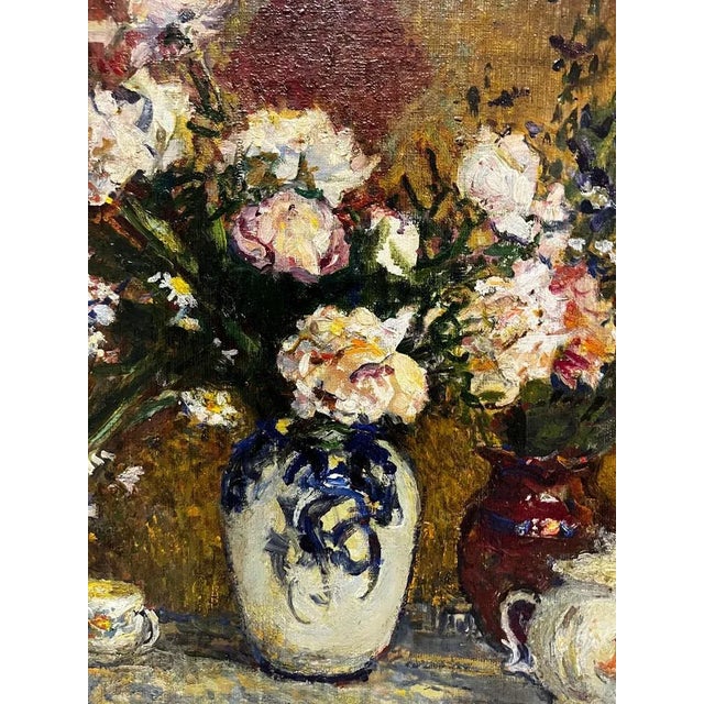 Nikolai Tolkounov, Fiori, Oil Painting, 1970s, Framed For Sale - Image 4 of 10