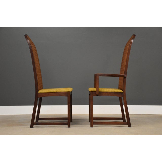 1950s Walnut and Cane Dining Chairs by Milo Baughman - Set of 6 For Sale - Image 5 of 9