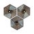 Hexagonal Wall Lamps in Blue, Green and Golden Ceramic from Hustadt Leuchten, Germany, 1970s, Set of 3 For Sale - Image 12 of 12