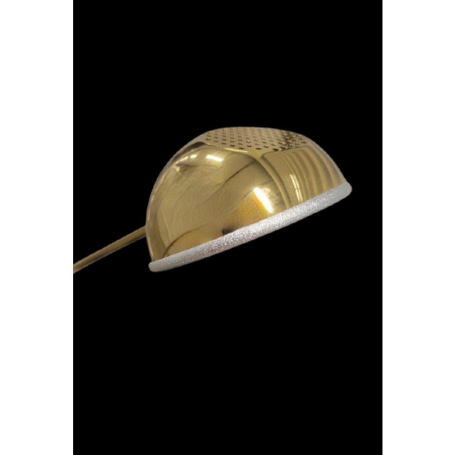 A wonderful pair of Mid Century Modern 1980's tall Cantilever counter weight brass tall table lamps from Spain. The lamps...