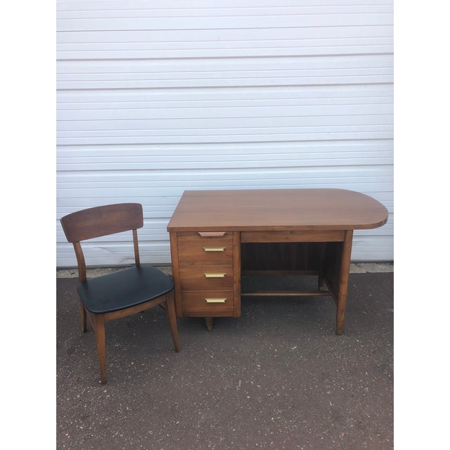 Mid Century Modern Desk by Jasper Office Furniture Co With Chair 2 Pieces Chairish
