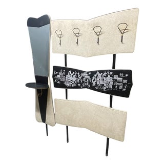 Mid-Century Modern Coat Rack with Mirror, 1960s For Sale